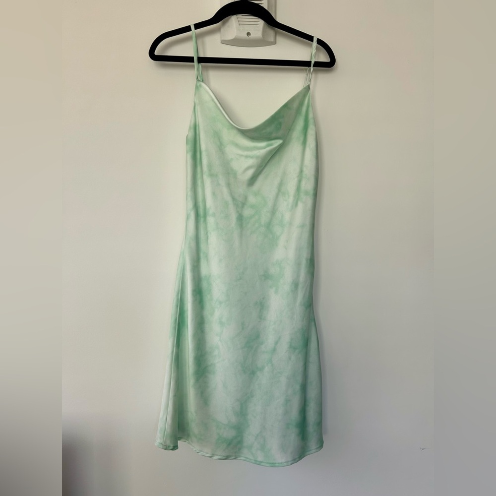Pitaya Green Tie-Dye Mini Dress